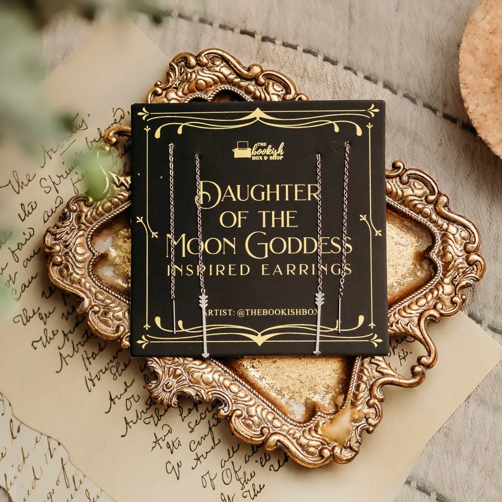 Bookish Box Daughter of the Moon Goddess inspired earrings